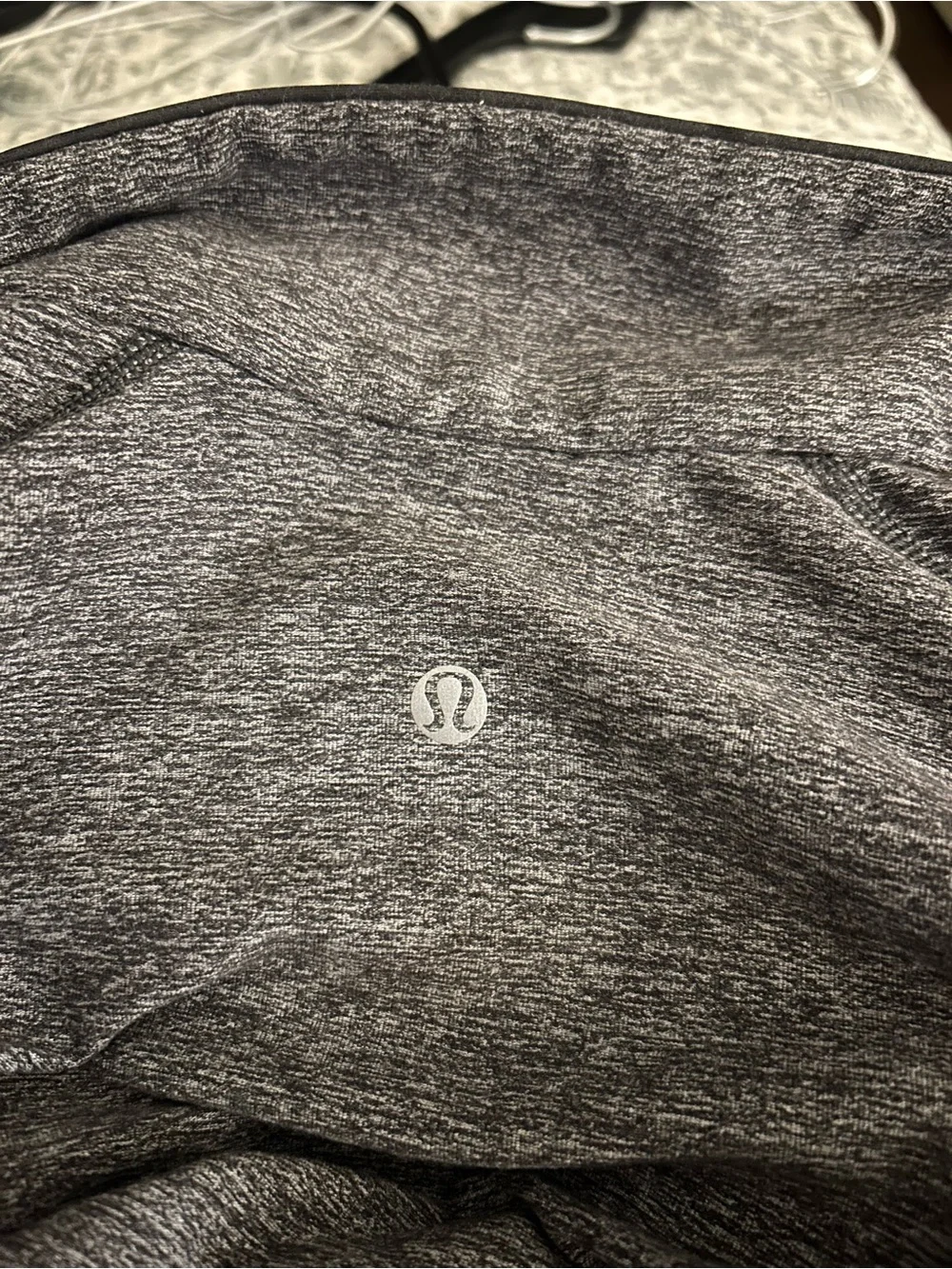lululemon athletica Men's Gray Lightweight Quarter‑Zip with Blue Trim
